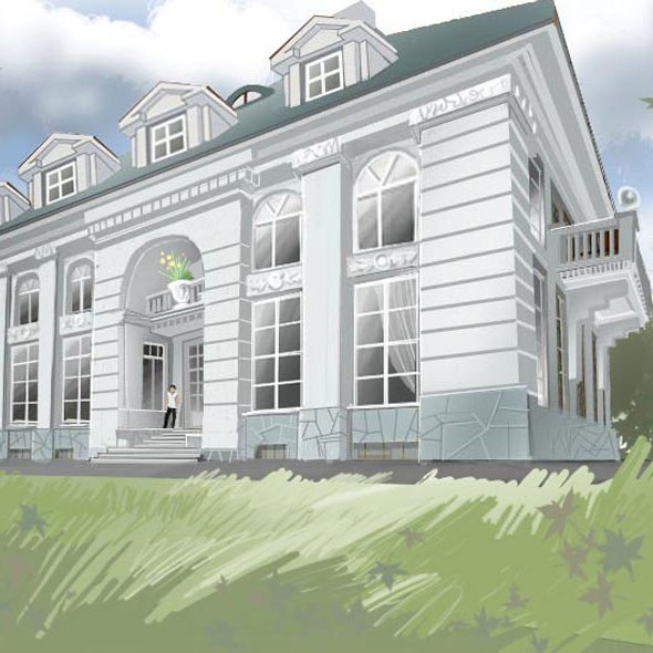 Особняк в стиле ампир. Общий вид