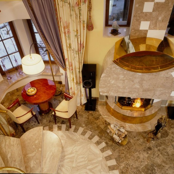 Гостиная первого этажа. Вид сверху