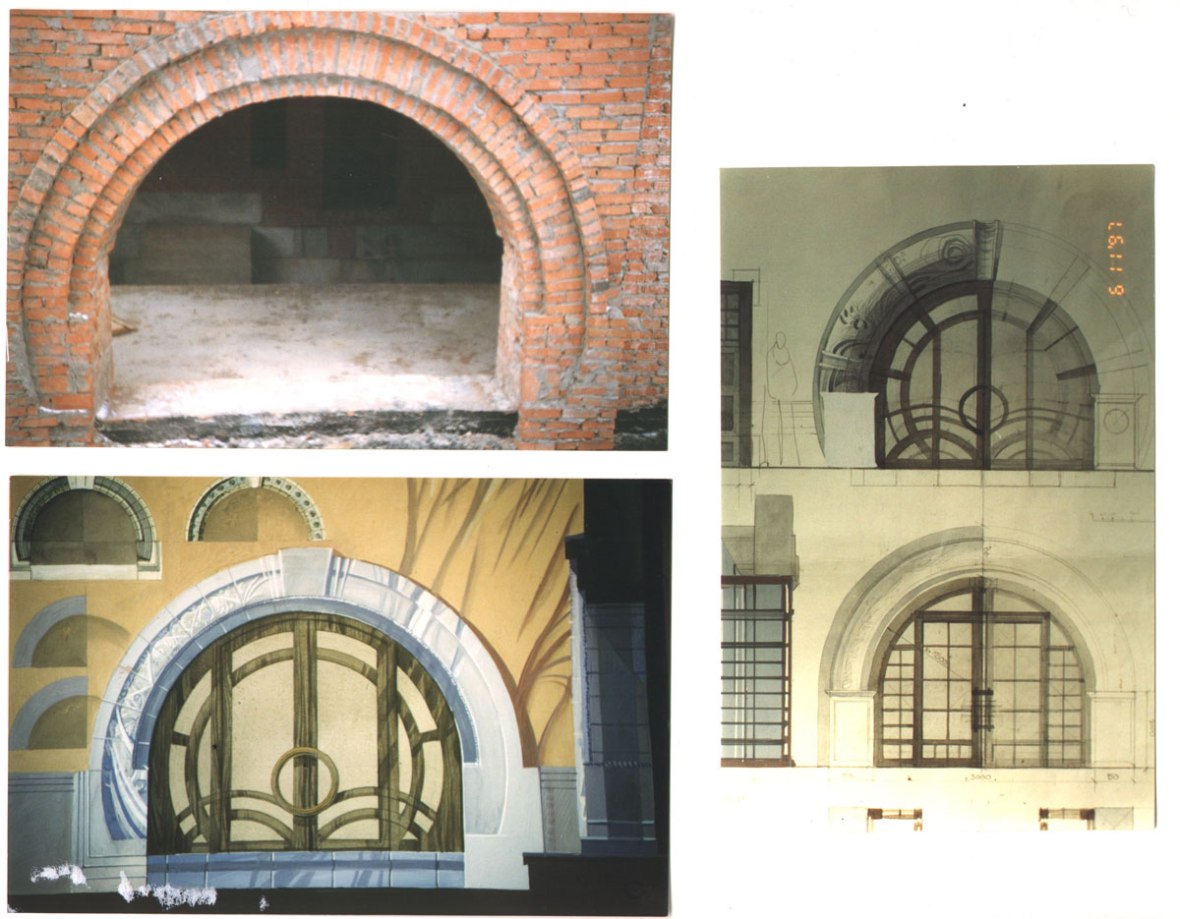 Вилла в неорусском стиле. Эскиз окна. Этап строительства