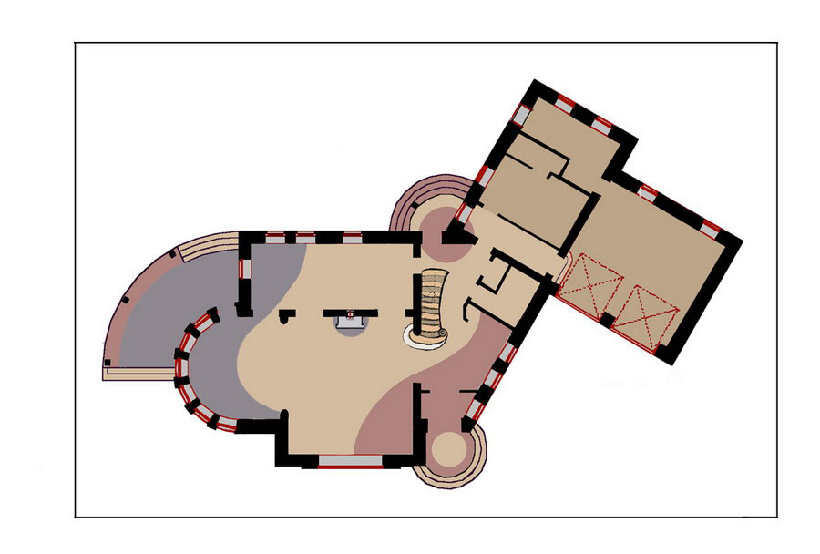 Проект загородного дома. 1-й этаж