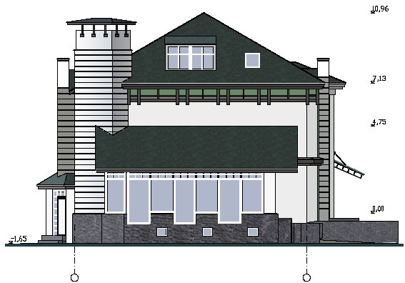 Особняк в стиле модерн. Проект коттеджа