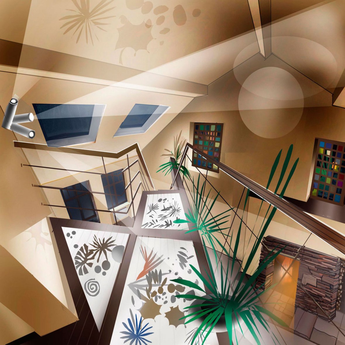 Эскиз галереи. Уютный минимализм