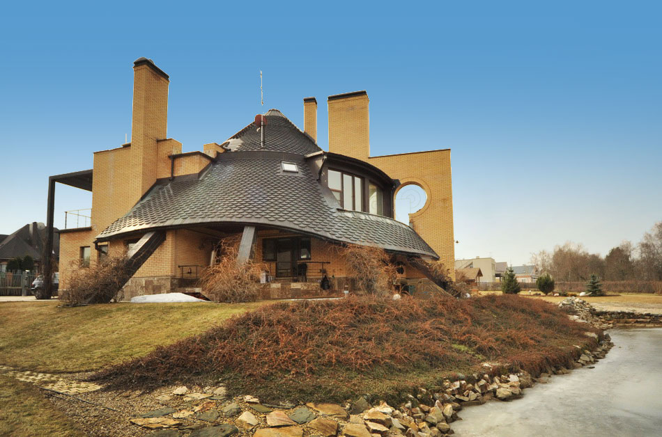 Эко-дом. Вид от реки