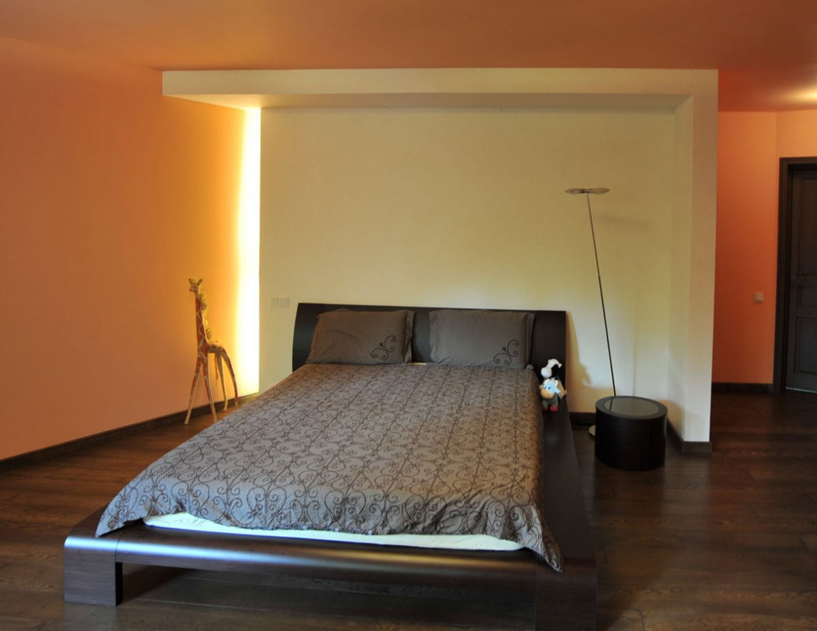 Дизайн коттеджа. Уютный минимализм. Спальня