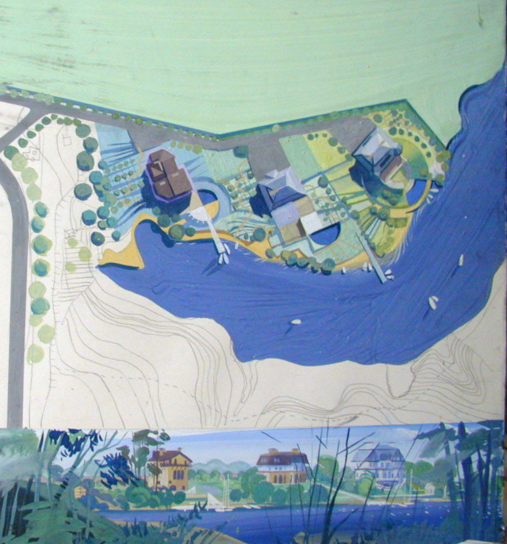 Три виллы у воды. Генеральный план