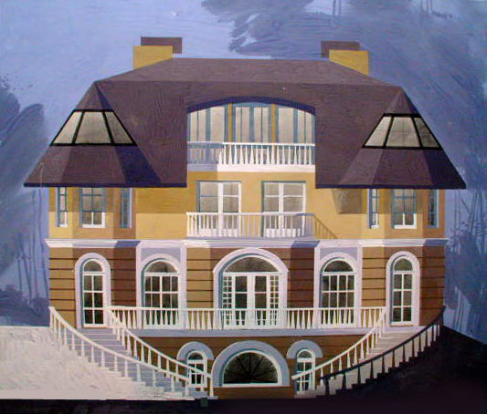 Проект коттеджа. Эскиз главного фасада