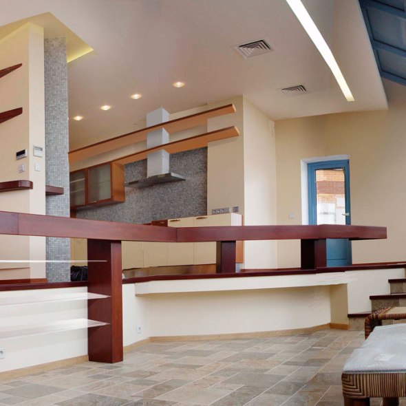 Деревянное функциональное ограждение