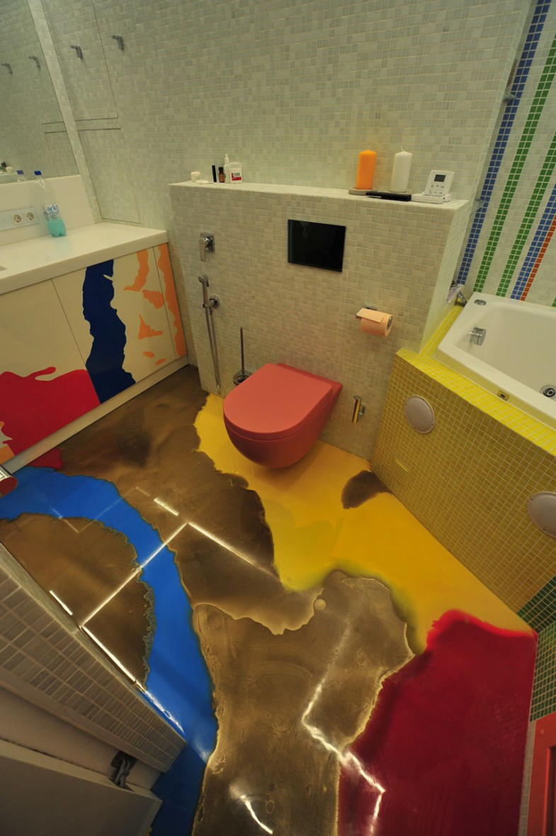 «Наливной пол» в ванной комнате