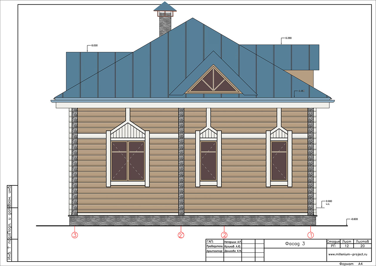 фасад деревянного дома